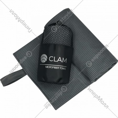 Полотенце «Clam» микрофибра, SR011, темно-серый, 50х100 см