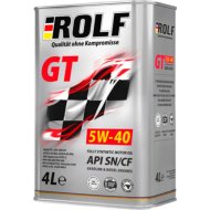Масло моторное «Rolf» GT SAE 5w40 SN/CF, синтетическое, 4 л