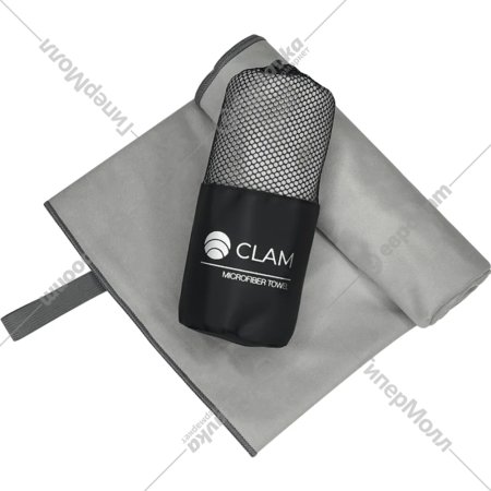 Полотенце «Clam» микрофибра, P019, серый, 70х140 см
