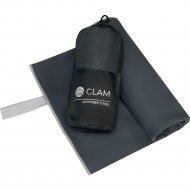 Полотенце из микрофибры «Clam» PR011, темно-серый, 70х140 см
