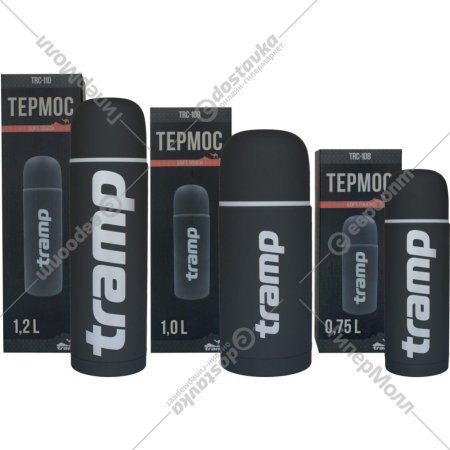 Термос «Tramp» Soft Touch, серый, TRC-110ср, 1.2 л