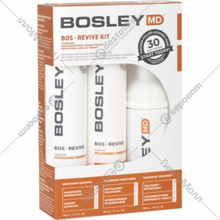 Набор косметики «Bosley» Revive Color Safe Starter Pack, 150+150+100 мл