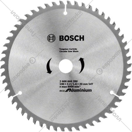 Диск пильный «Bosch» Eco Aluminium, 2608644390, 190х20 мм