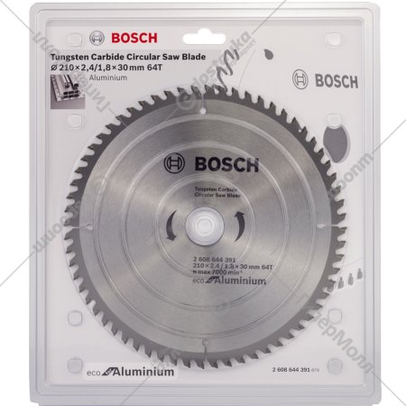 Диск пильный «Bosch» Eco Aluminium, 2608644391, 210х30 мм