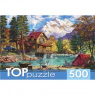 Пазл «TOPpuzzle» Домик у озера в горах, ХТП500-6819, 500 элементов