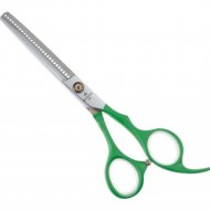 Ножницы парикмахерские «Dewal» Color Step, ML55AS-GN, филировочные, 28 зубцов, зеленый