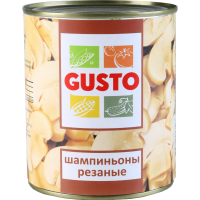 

Шампиньоны рез."GUSTO" (ж.б.) 800г