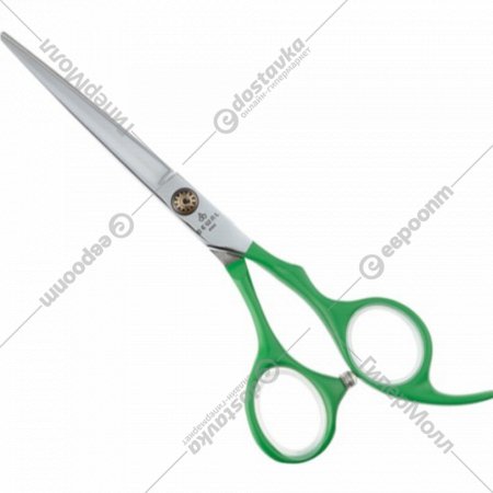 Ножницы парикмахерские «Dewal» Color Step, ML55-GN, прямые, зеленый