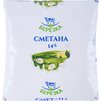 

Сметана"БЕРЕЗКА"14% 400 г