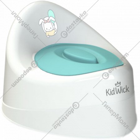 Горшок детский «Kidwick» Ракушка, KW030102, белый/бирюзовый