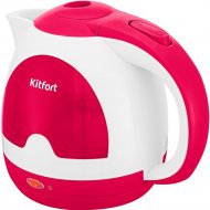 Электрочайник «Kitfort» КТ-6607-1, белый/малиновый