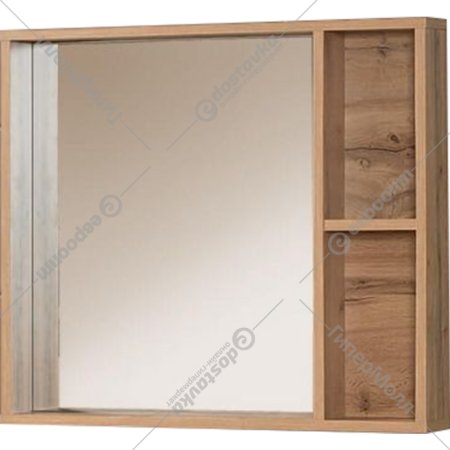 Шкаф для ванной «Акваль» Лофт 80, В2.4.04.8.0.0, с зеркалом