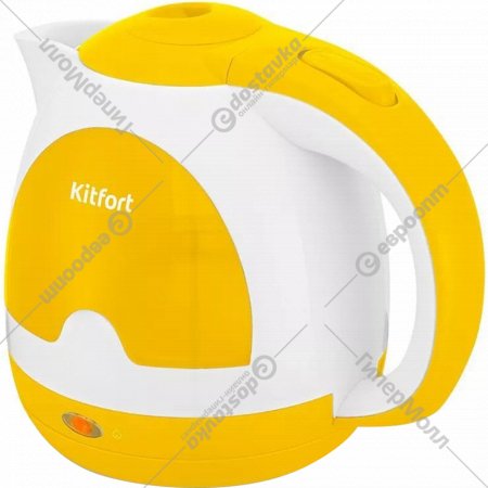 Электрочайник «Kitfort» КТ-6607-3, белый/желтый