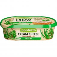 Сыр творожный «Bonfesto» Кремчиз, с наполнителем зелень, 65%, 140 г