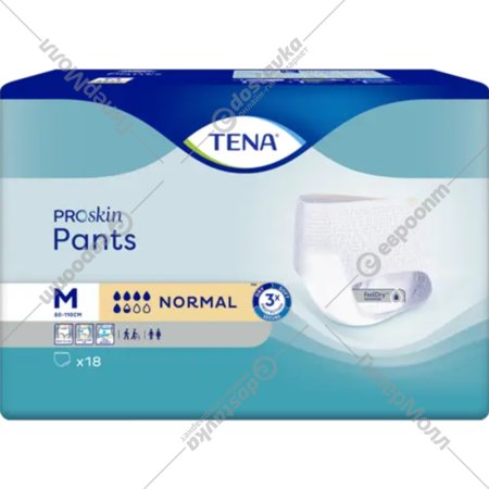 Трусы впитывающие для взрослых «Tena» Pants Normal, Medium, 18 шт