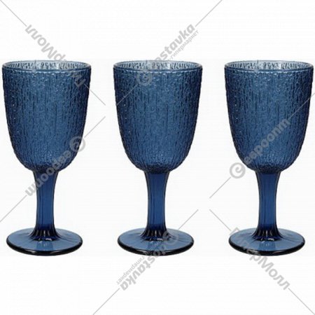 Набор бокалов «Tognana» Glass, Blue, N3585J80BLU, синий, 250 мл, 3 шт