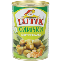 

Оливки"LUTIK"(зел,с нап.крев,ж/б) 300г