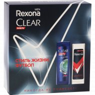 Подарочный набор «Rexona&Clear» гель для душа + шампунь 2 в 1, 180+200 мл