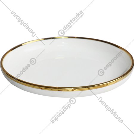 Тарелка «AksHome» Moonshine, белый/золото, 20.5х3.2 см