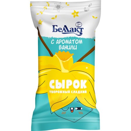 Сырок творожный Беллакт сладкий, с ароматом ванили, 7%, 100 г