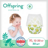 Подгузники-трусики детские «Offspring» Авокадо, OF02XLAVO, размер XL, 12-20 кг, 30 шт
