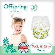 Подгузники-трусики детские «Offspring» Авокадо, OF02XXLAVO, размер XXL, 15-23 кг, 24 шт