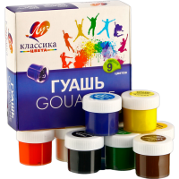 

Гуашь "КЛАССИКА" (9цв.*20мл,19С1276-08)