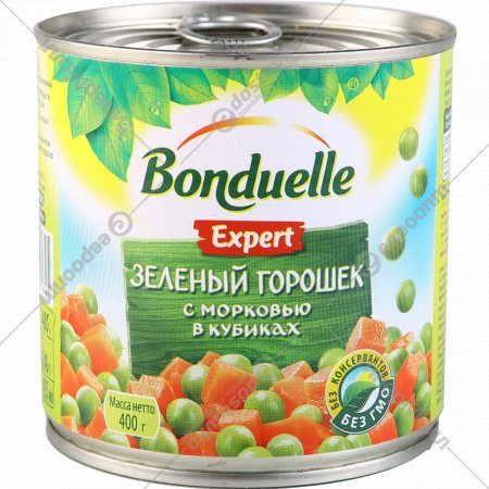 Горошек зеленый консервированный «Bonduelle» с морковью, 400 г