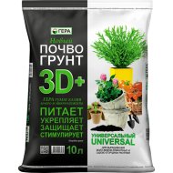 Грунт Гера 3D, универсальный, с гуматом калия и макроэлиментами, 10 л