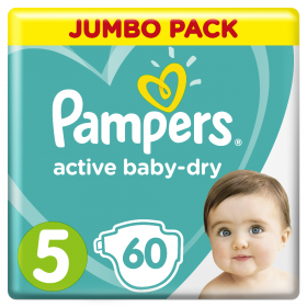 Под­гуз­ни­ки «Pampers» Active Baby-Dry 11–16 кг, размер 5, 60 шт