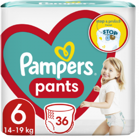 Под­гуз­ни­ки-тру­си­ки дет­ские «Pampers» Pants, размер 6, 14-19 кг, 36 шт