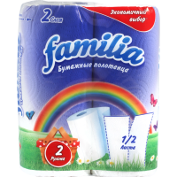 

Полотенца бум. "FAMILIA"(радуга,2сл.)2шт