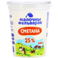 

Сметана"МАЛОЧНЫ ФАЛЬВАРАК"(25%,стак)400г