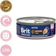 Консервы для котят «Brit» Premium by Nature, 5051205, кролик, 100 г