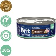 Консервы для кошек «Brit» Premium Sensitive, 5051250, индейка, 100 г