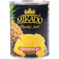 Ананасы консервированные Mikado кусочки, 580 мл