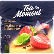 Чай черный «Tea Moment» клубника и базилик, 20х1.8 г