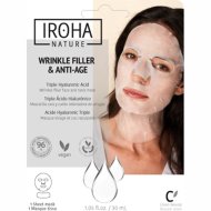 Маска для лица «Iroha Nature» Wrinkle Filler&Anti-Age Triple Hyaluronic Acid Wrinkle Filler Face and Neck Mask, 30 мл