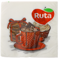

Салфетки"RUTA"(праздничный кофе 2сл) 20л