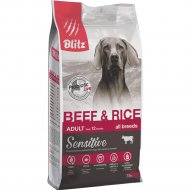 Корм для собак «Blitz» Adult Beef&Rice, 4210, беззерновой, 15 кг