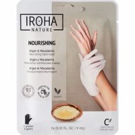 Маска-перчатки для рук «Iroha Nature» Nourishing, Argan&Macadamia Nourishing Hand Mask, 2х9 мл