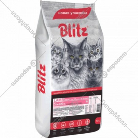 Корм для кошек «Blitz» Adult Cats Lamb, 4408, 10 кг