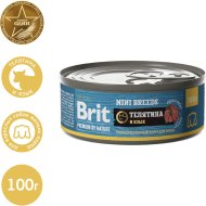 Консервы для собак «Brit» Premium, 5048953, телятина/язык, 100 г