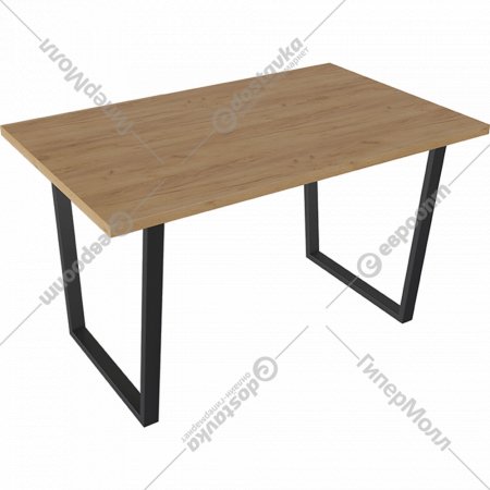 Обеденный стол «ТриЯ» Даллас Тип 1, дуб крафт золотой/черный, 1300х800 мм
