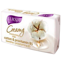 

Кр-мыло"LUKSJA"Creamy с мол.хлоп. B5,90г