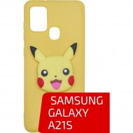 Чехол-накладка «Volare Rosso» с попсокетом, для Samsung Galaxy A21s, желтый/Пикачу