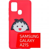 Чехол-накладка «Volare Rosso» с попсокетом, для Samsung Galaxy A21s, красный/Девочка