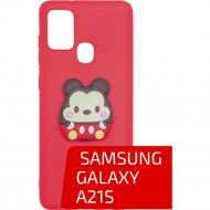 Чехол-накладка «Volare Rosso» с попсокетом, для Samsung Galaxy A21s, красный/Микки маус