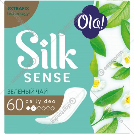 Гигиенические прокладки на каждый день «Ola!» зеленый чай, 60 шт