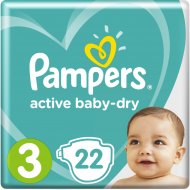 Подгузники «Pampers» Active Baby-Dry 6–10 кг, размер 3, 22 шт
